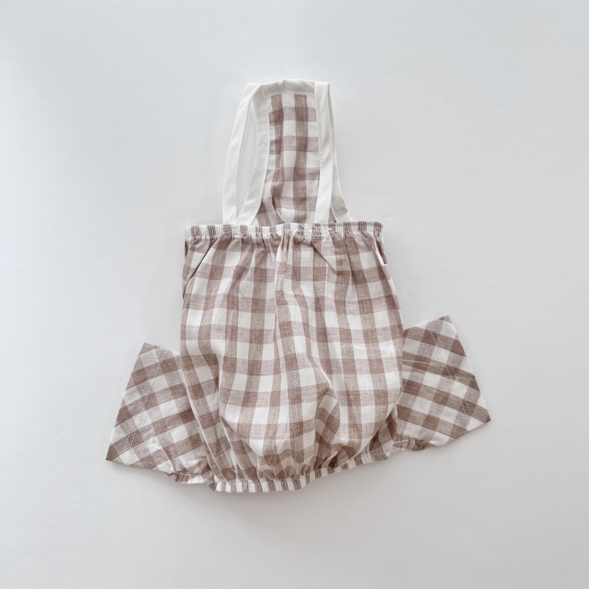 ブラウンチェックロンパース / ドッグウェア 犬服 | AMIE / ドッグ