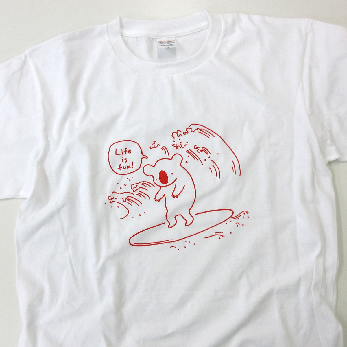 サーフィンコアラ Tシャツ am14 ゆるキャラ 手描き コアラ  アニマル おもしろtシャツ 動物 哺乳類