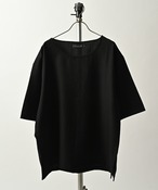 Revertical Woven fabric oversized T-shirt (BLK) RV9228