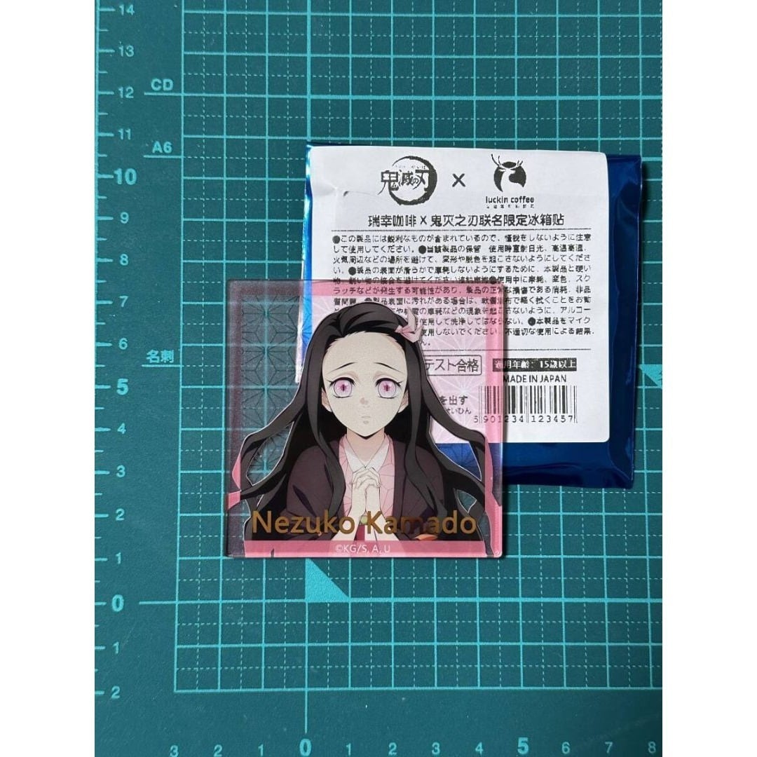 鬼滅の刃 カフェコラボ 胡蝶しのぶ マグネット付き アクリルブロック