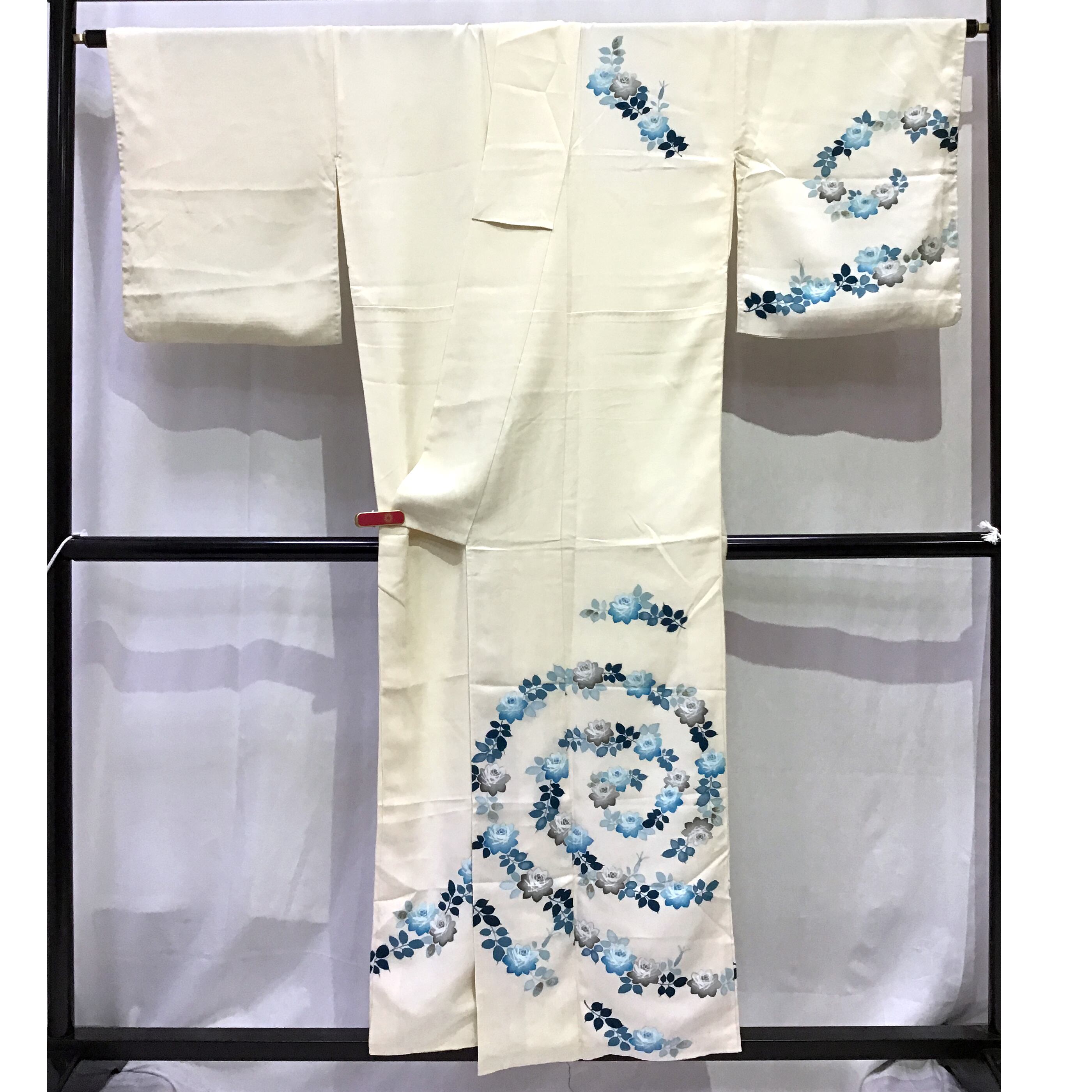 HANAHANAページ☆　美品　薔薇　付下げ　正絹 着物・附下・付け下げ・正絹・薔薇・No.200701-1156・梱包サイズ60