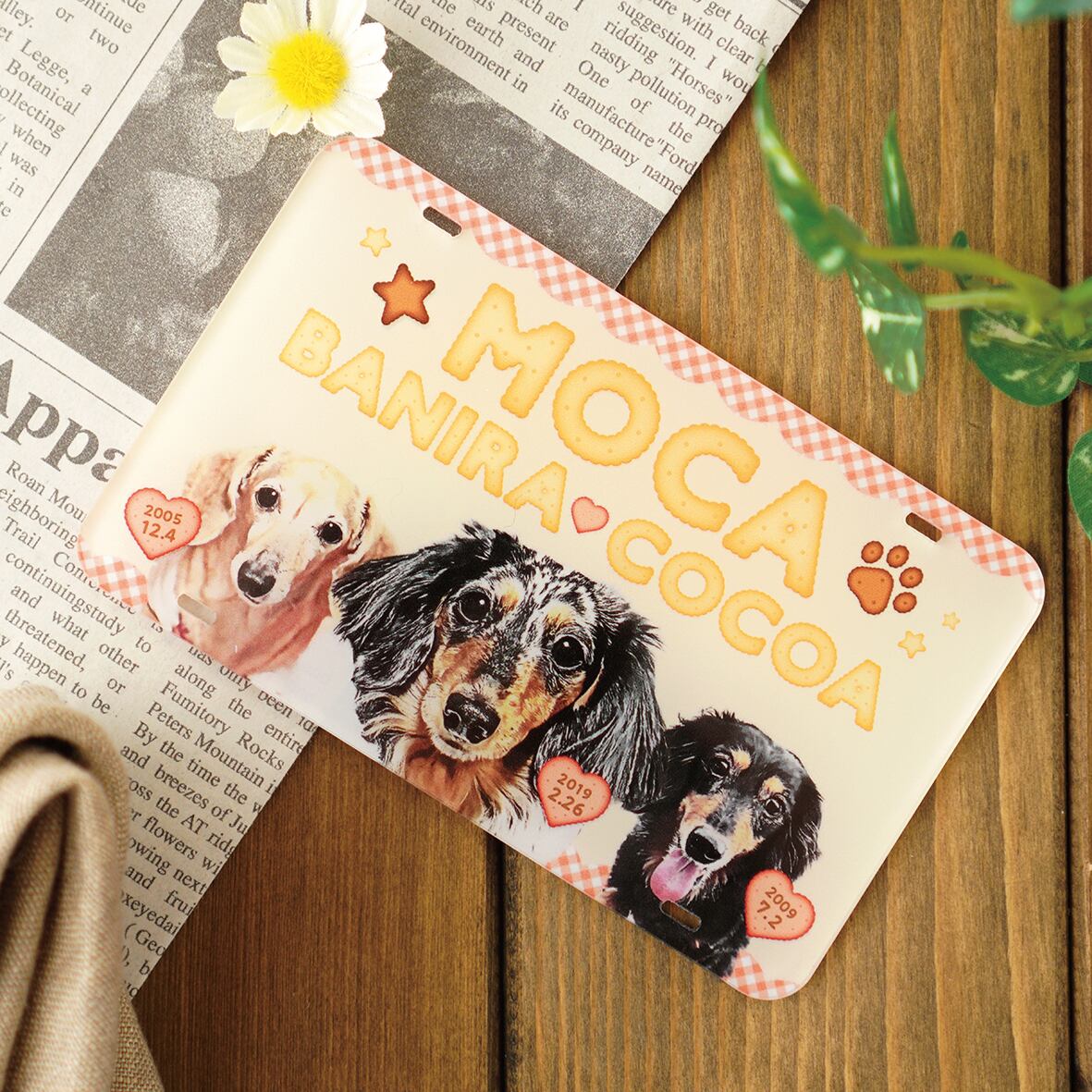 カート ネームプレート 〈ビスケットstyle〉 | ひまわんギャラリー