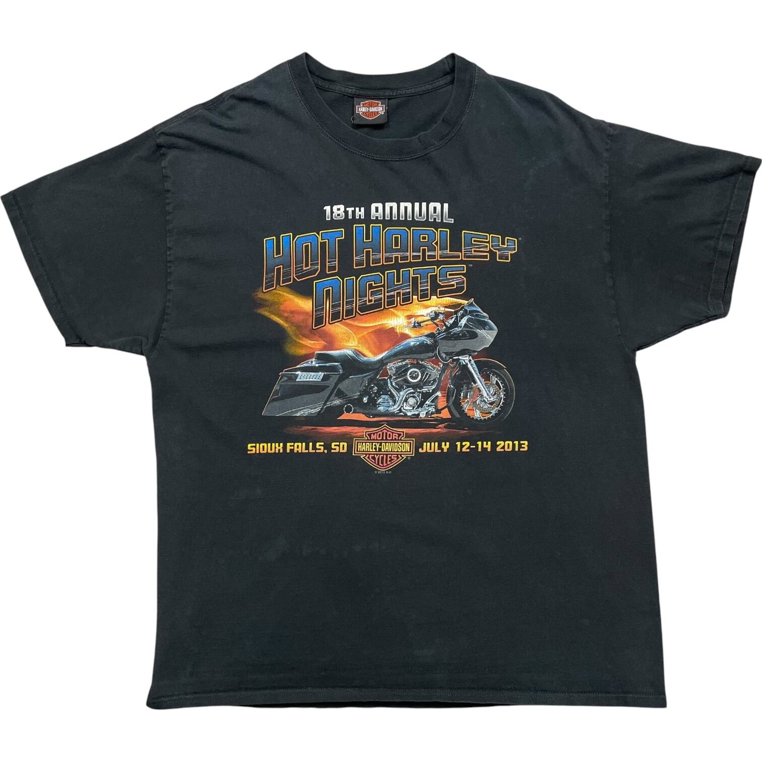 《XL》Harley-Davidson ハーレーダビッドソン Tシャツ フロントバイクプリント バックプリント ブラック no.10101