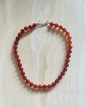 Red agate knot choker 8mm 37 / 40