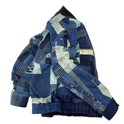 【bomber44】再構築ボンバー Msize Kimono × indigo MIX BOMBER JACKET