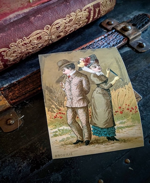 French Antique　－　Couple card  - Brouille