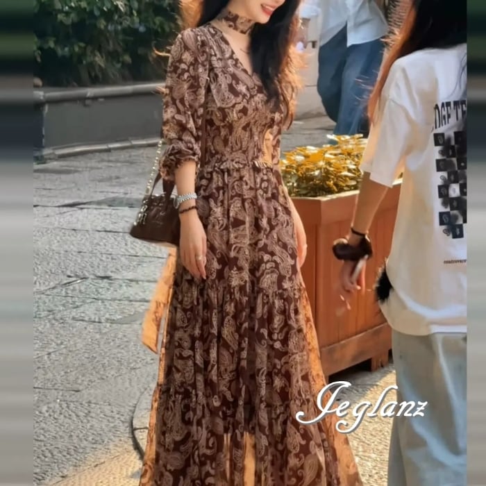 2色 ペイズリー ワンピース ドレス きれいめ 共ベルト (MB224)γα