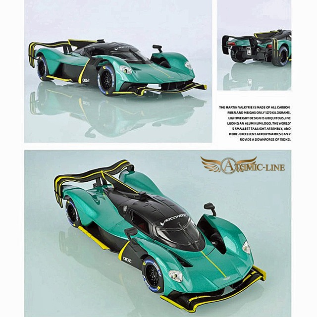アストンマーティン ヴァルキリー 1/24 ミニカー 全4色 ライト点灯 エンジンサウンド 合金モデル 模型 ジオラマ