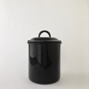 黒いホーローの保存ビン｜Black Enamel Jar