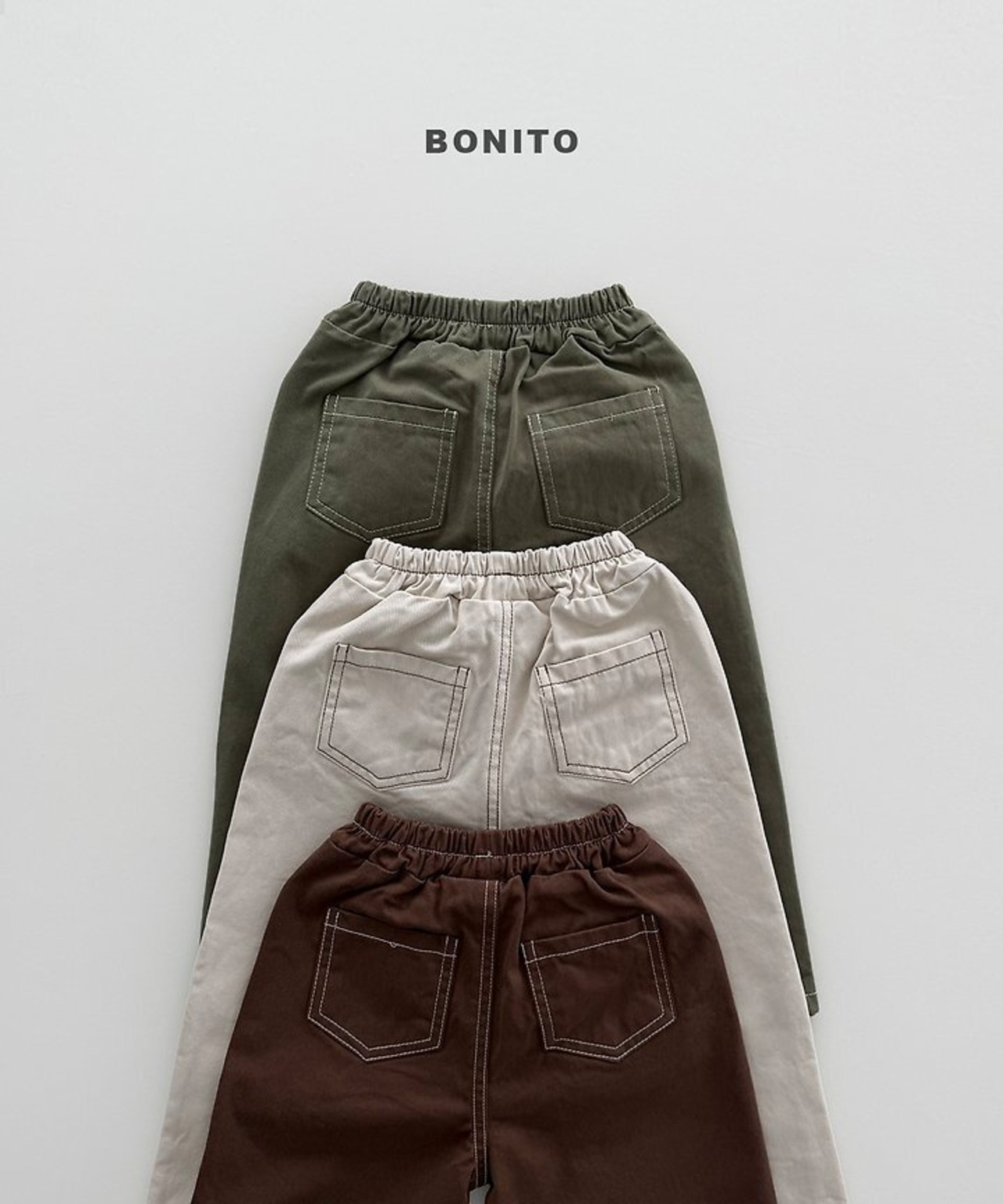 韓国子供服 / BONITO / 26Autumn /ステッチコットンパンツ / 秋服 *12M~JM *