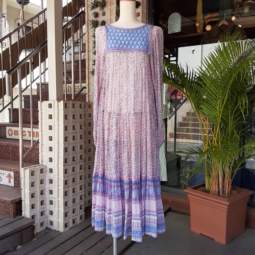 Vintage Indian cotton dress / ヴィンテージ インディアン コットン ドレス