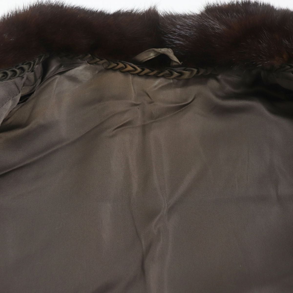 極美品▼MINK シェアードミンク 裏地総柄 本毛皮ロングコート ブラック 毛質柔らか◎