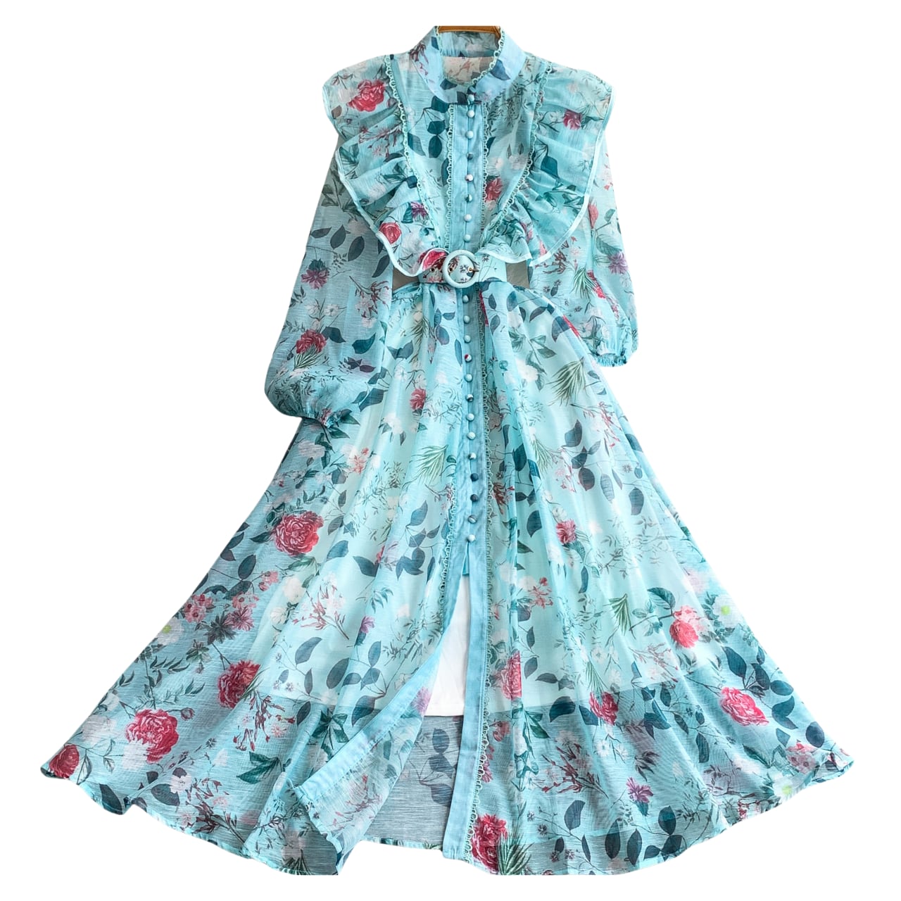 アクアフローラルワンピース L2037