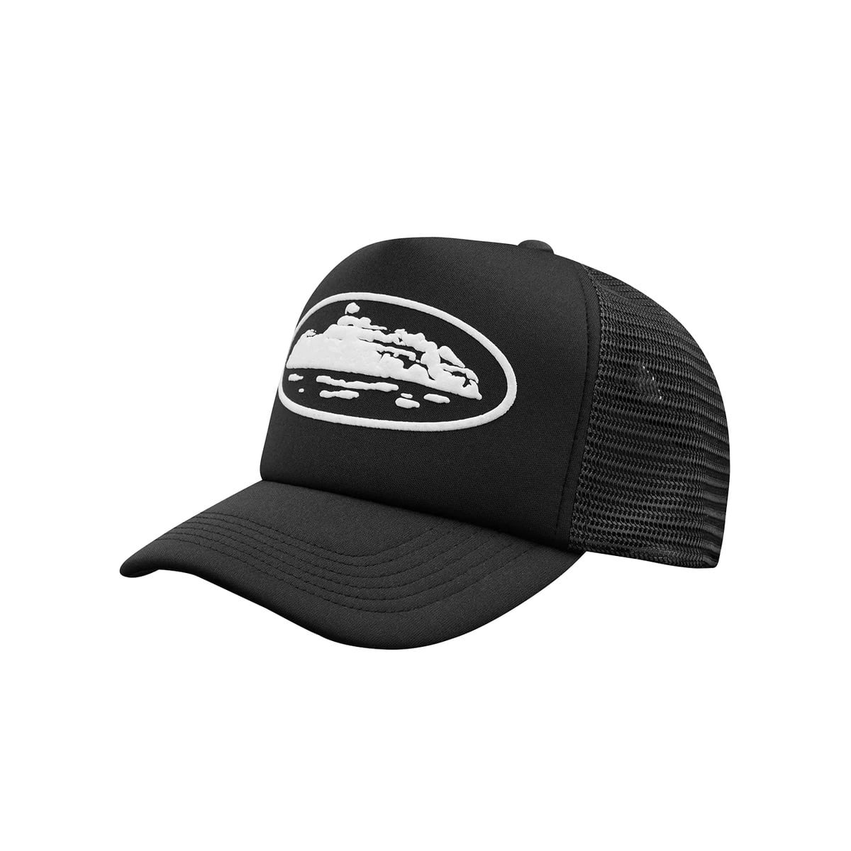 CORTEIZ -Alcatraz Puff Print Tracker Hat- Black | Highflyer