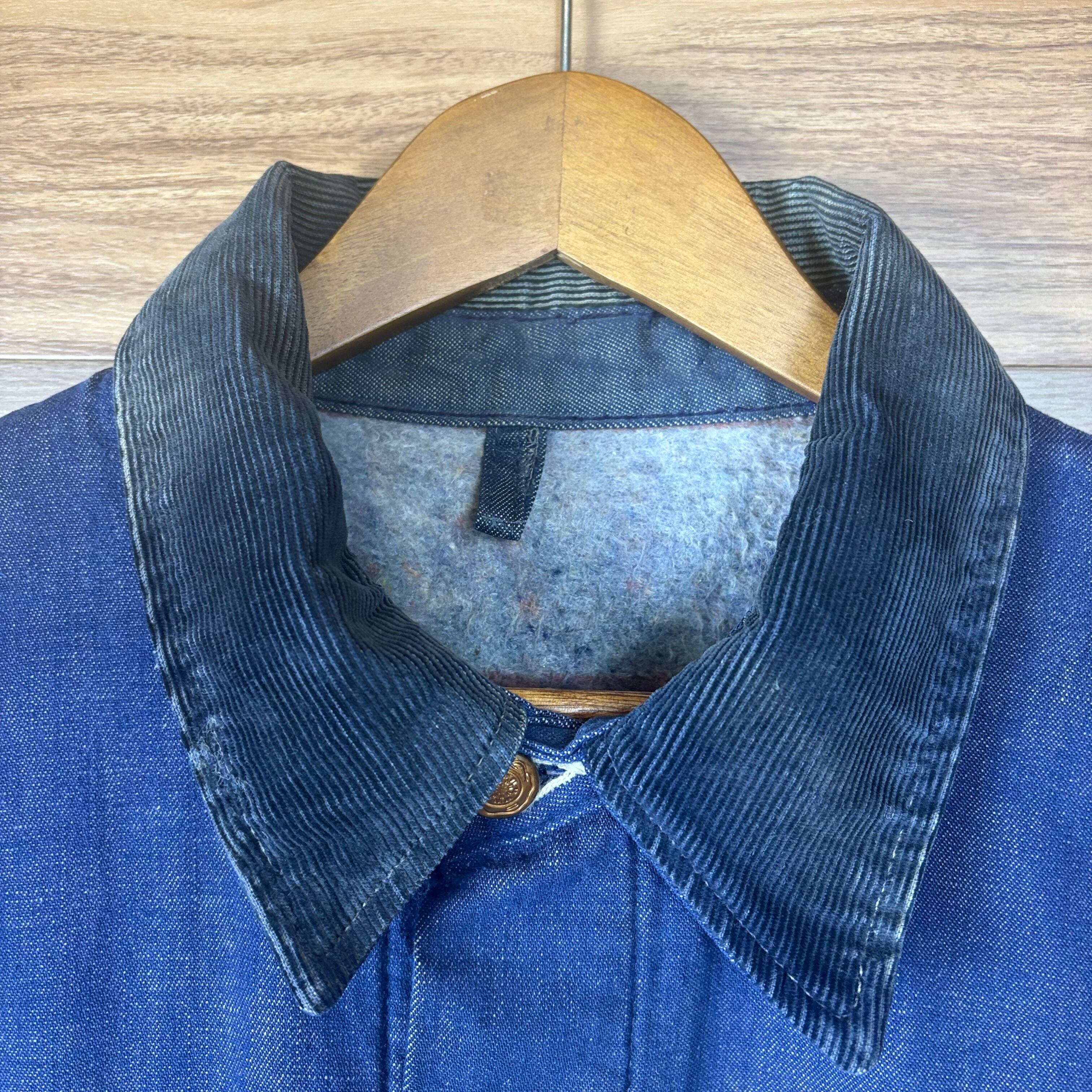 サイズ 46 70s BLUE BELL ブランケット付き デニム カバーオール