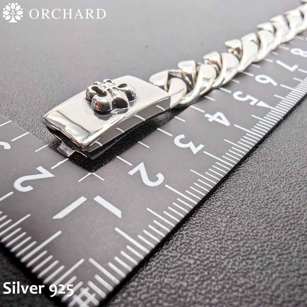 シルバー925 百合の紋章 リリー フルール・ド・リス 喜平ブレスレット