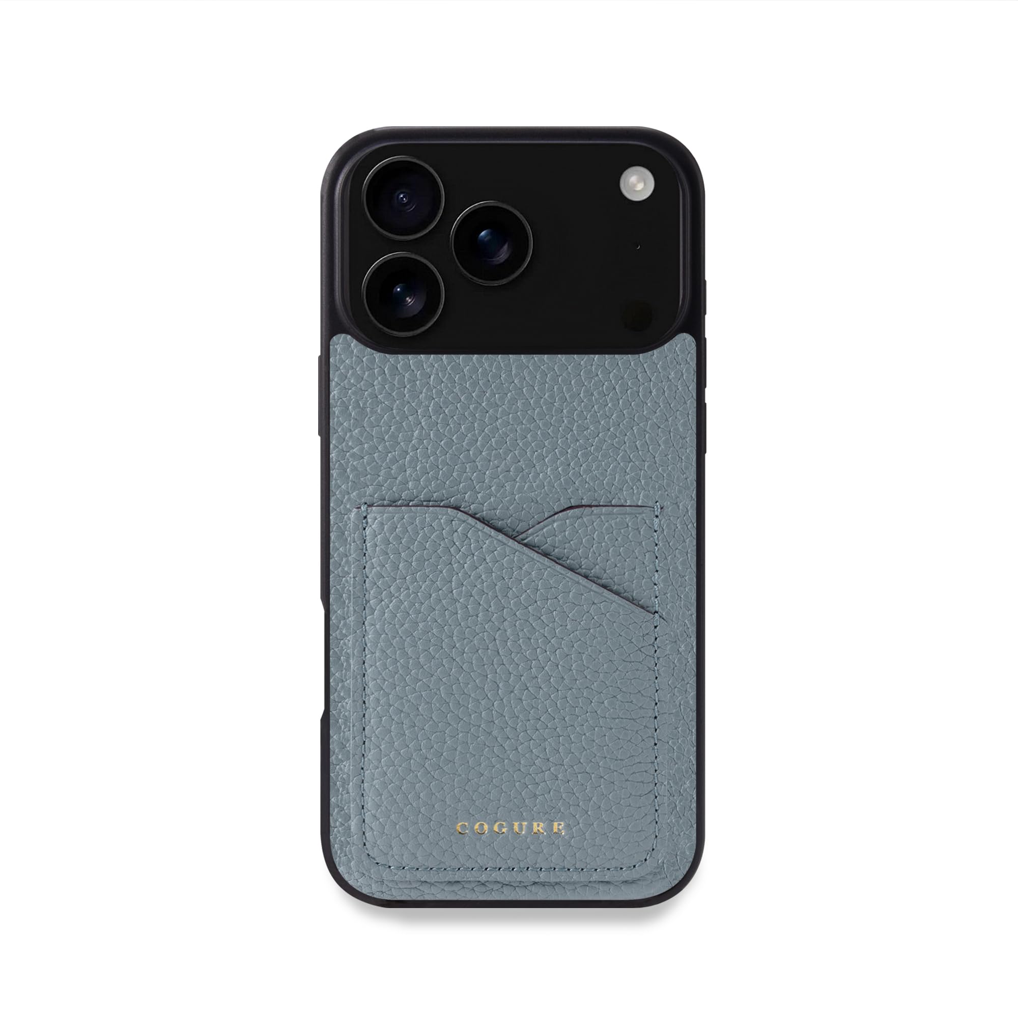 COGURE 互換品 iPhone 18 Pro Max ケース 本革 カード収納 COPC2 ブルーリン