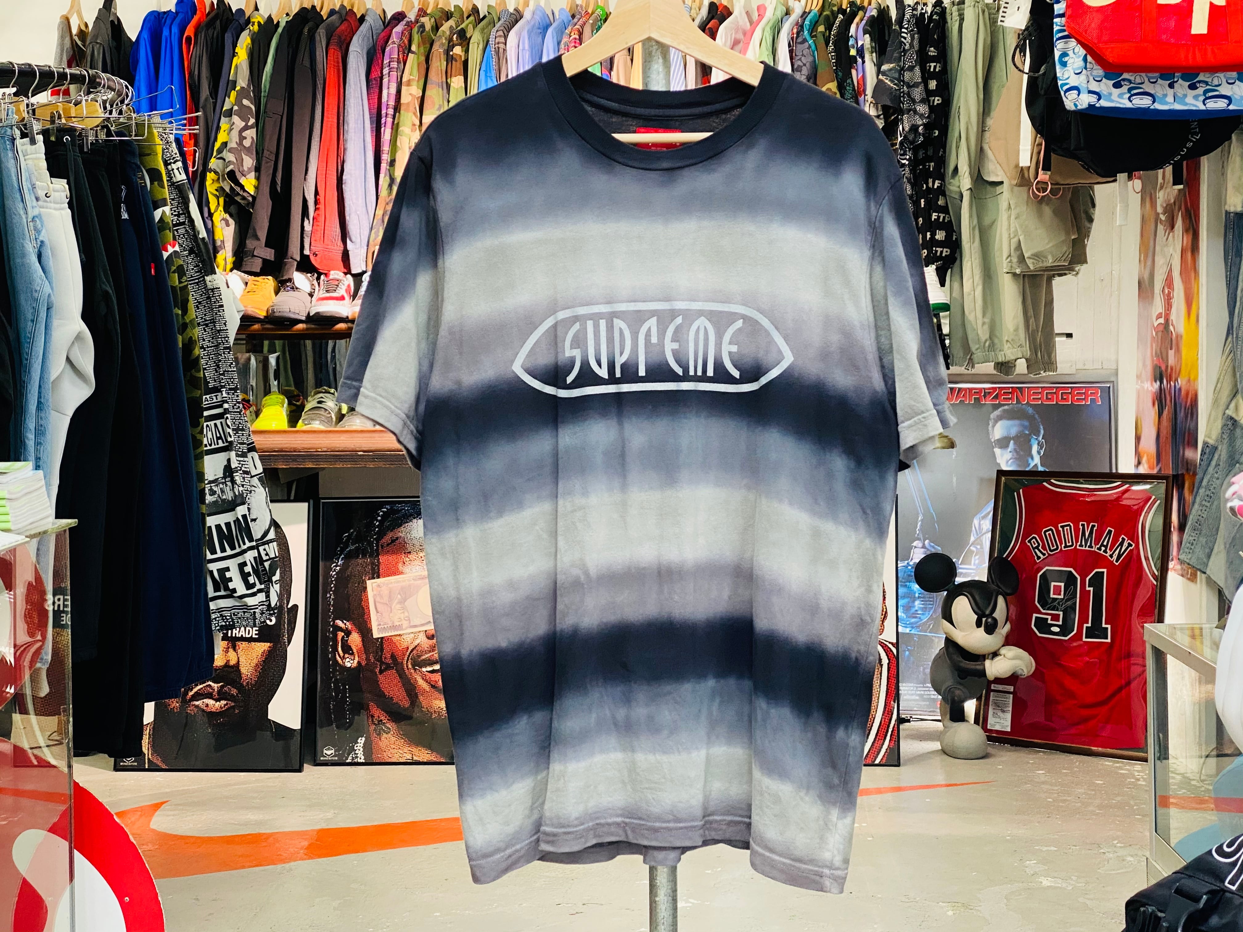 Supreme RAINBOW STRIPE TEE MEDIUM BLACK 20KC4107 | BRAND BUYERS OSAKA 