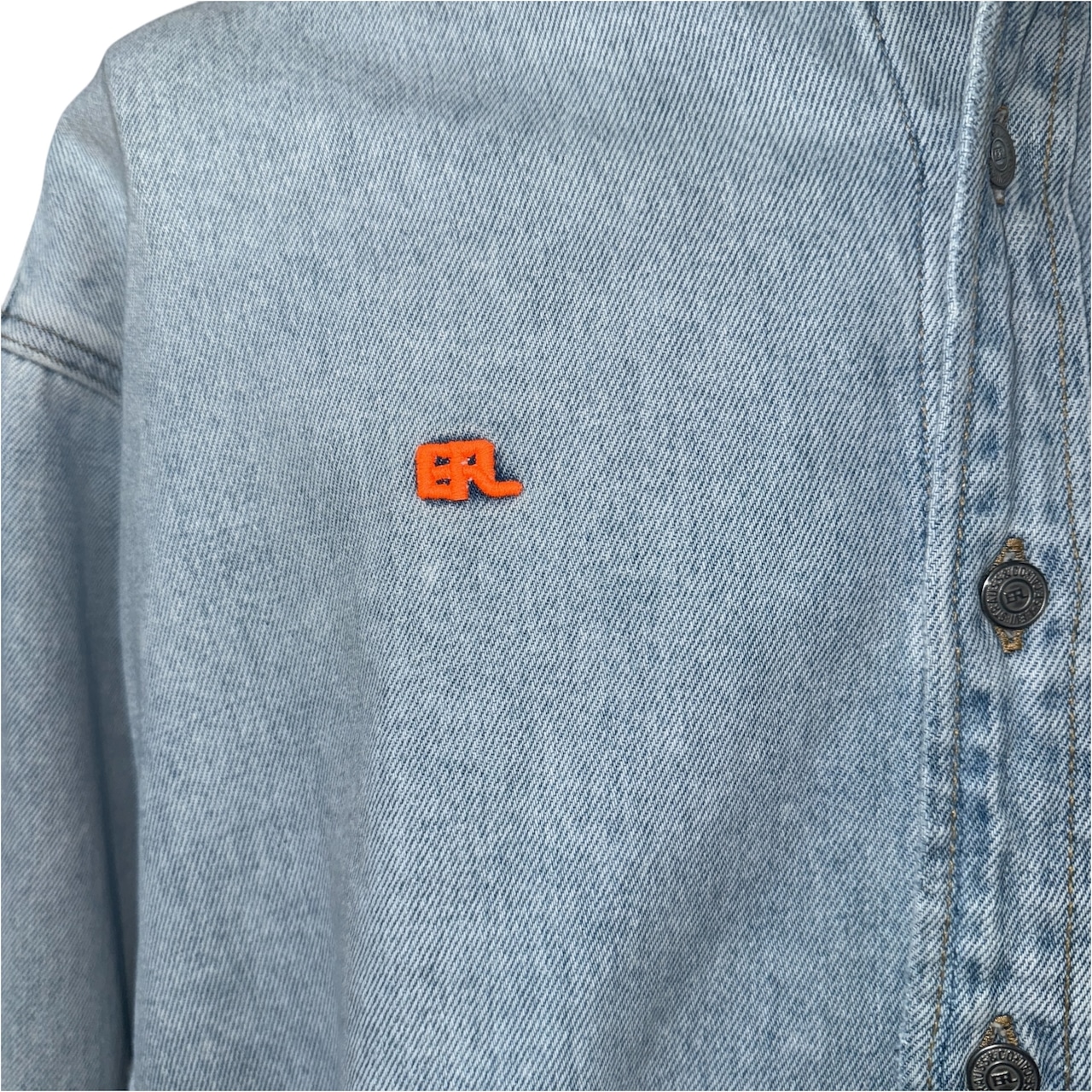 【ERLxLevi's】イーアールエル リーバイス 23AW OVERSHIRT WOVEN デニムシャツ XL相当