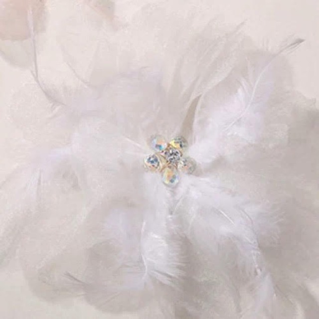 フェザーデザイン カラー ヘアコサージュ 5col　D00602