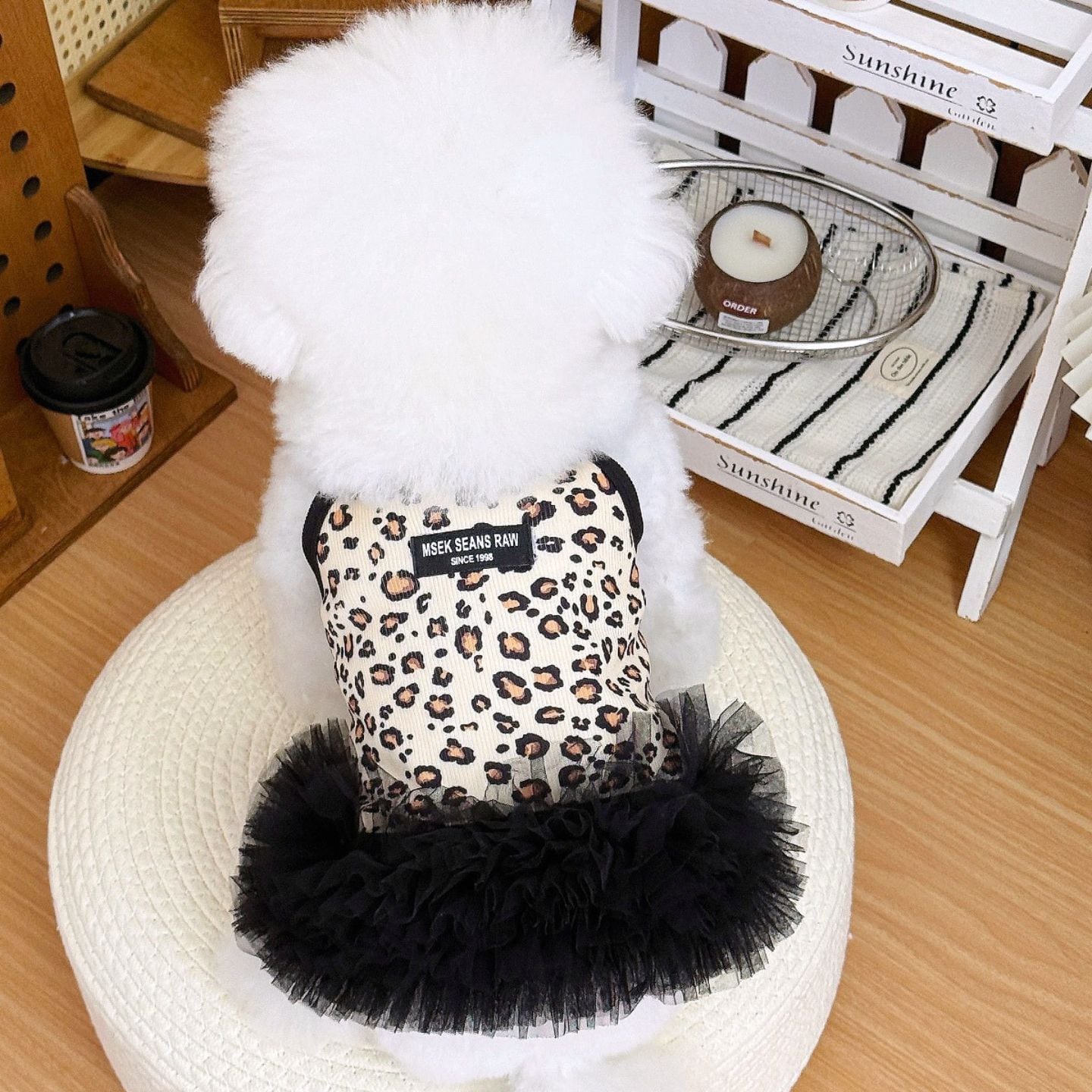 予約】レオパードチュチュワンピース 犬服 レオパード チュチュ 予約】レオパードチュチュワンピース 犬服 レオパード チュチュ