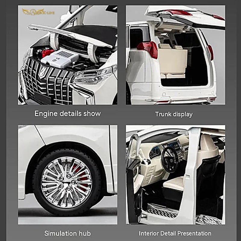 TOYOTA アルファード 1/18 ミニカー 全2色 ライト点灯 エンジン