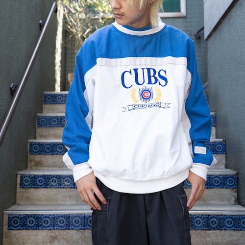*SPECIAL ITEM* USA VINTAGE LOGO7 CUBS EMBROIDERY DESIGN COTTON SWEAT SHIRT/アメリカ古着刺繍デザインコットンスウェット