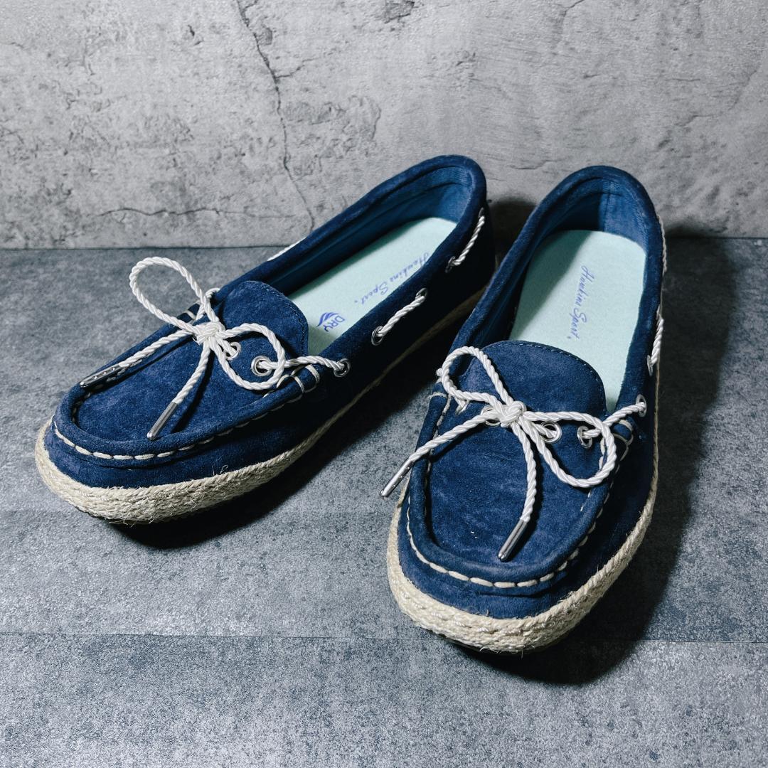 Hawkins ホーキンス モカシン シューズ レディース ブルー 23 | FEEL