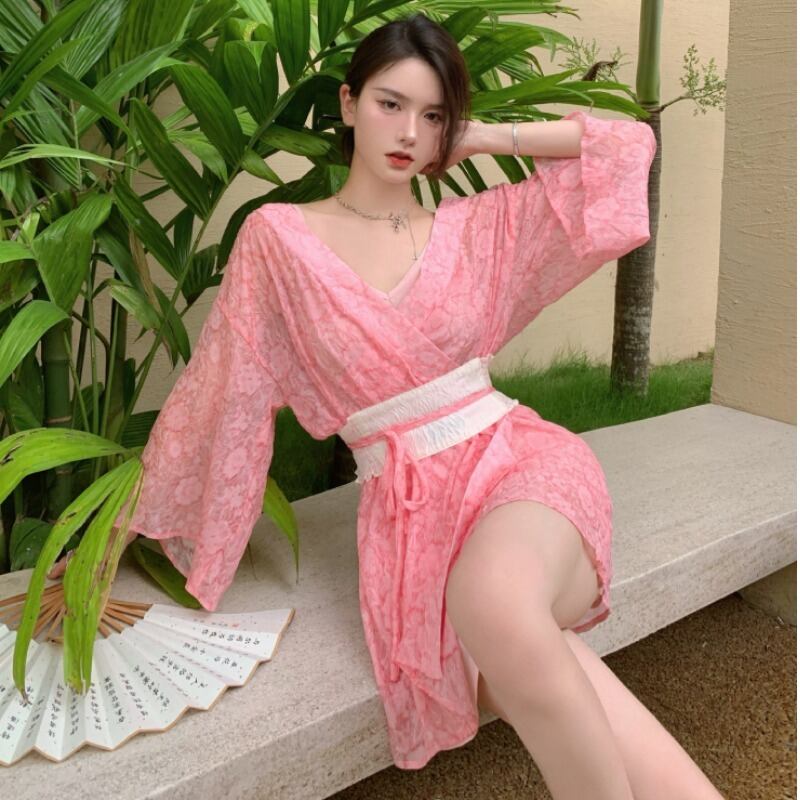 シフォンきものオータム 大人ガーリー スウィート キュート カジュアル 秋物 ハンチェンe68322118778