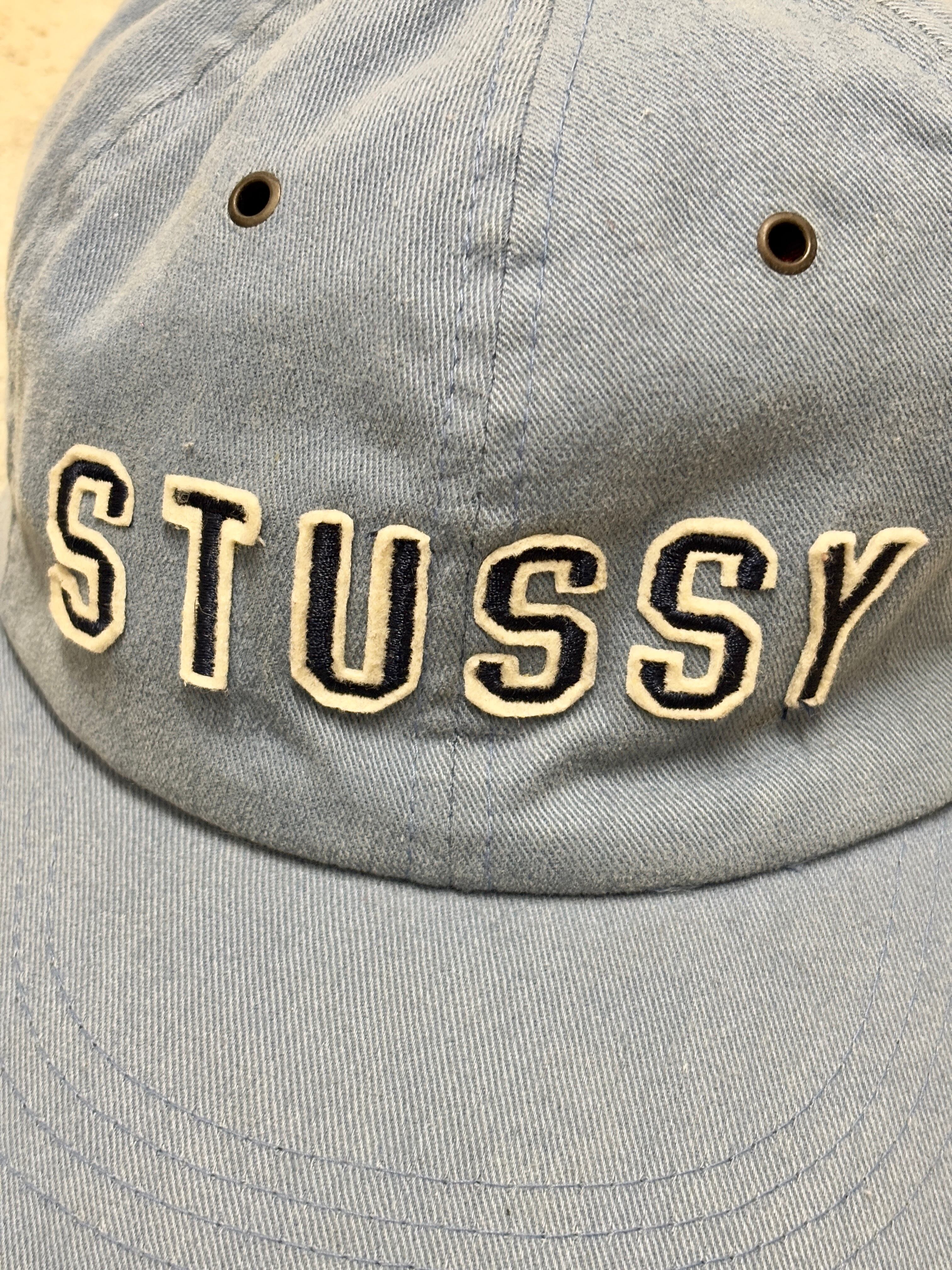90～00s OLD STUSSY Logo patch Cap/紺タグ/S-M/ロゴパッチキャップ/6