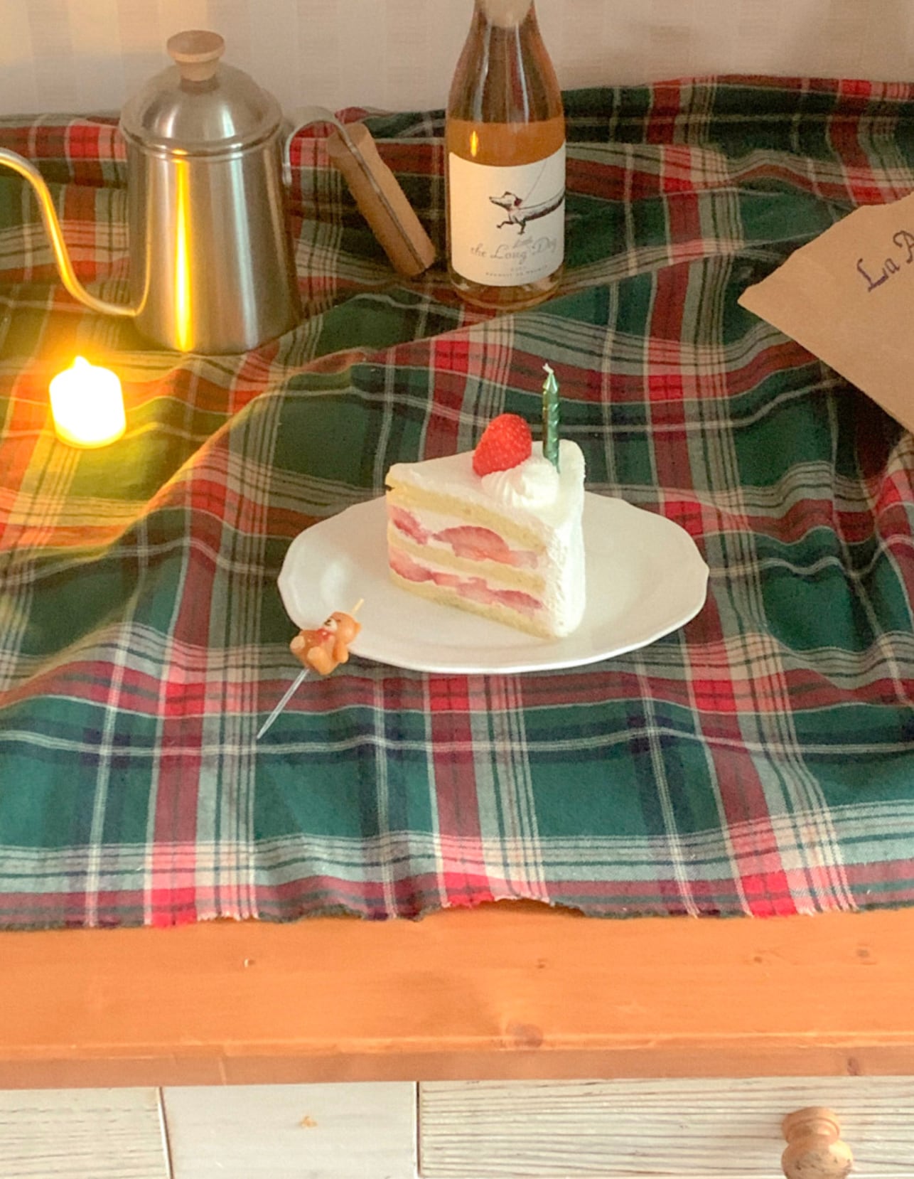 【即納】グリーンビレッジチェック　起毛生地22FW