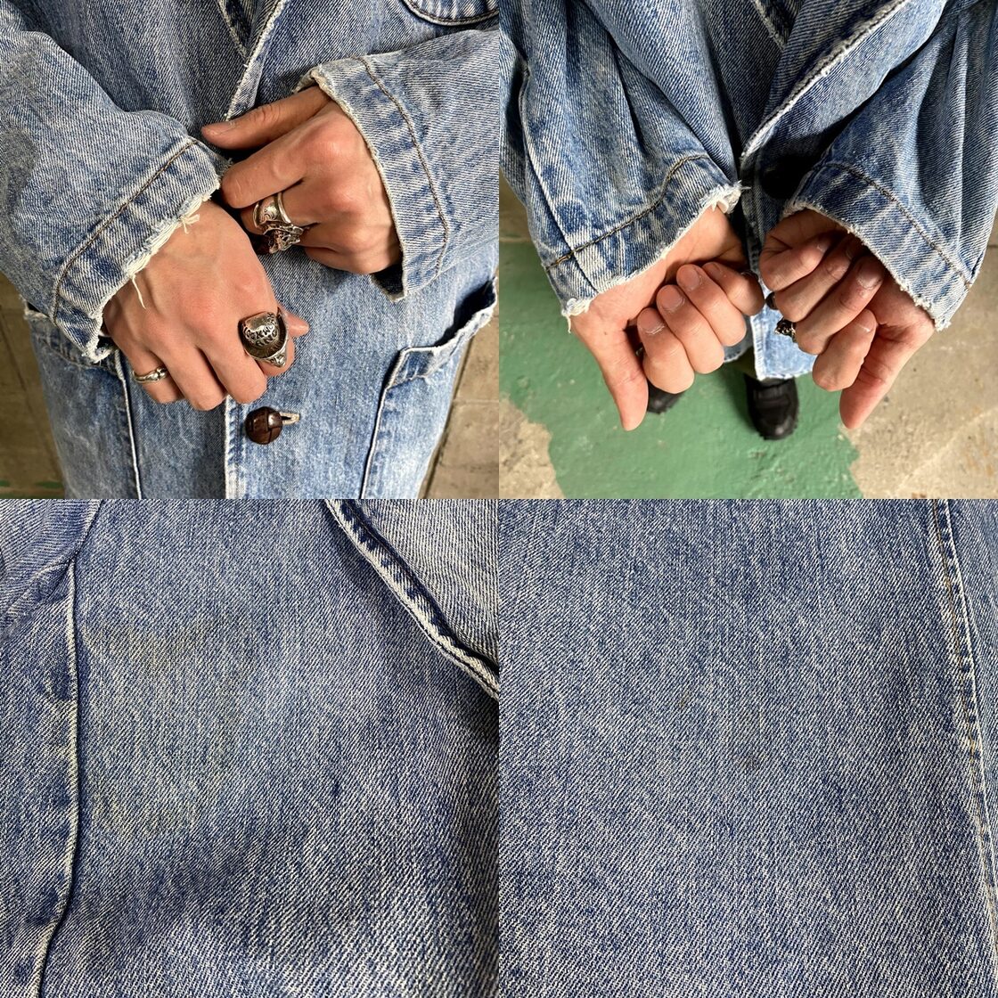 雰囲気系 80〜90年代 GUESS ゲス クラッシュデニム テーラード 