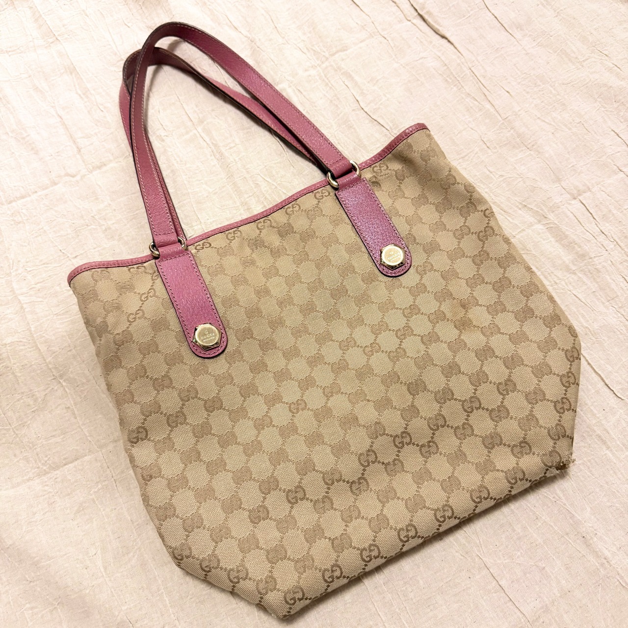 グッチ GUCCI GG柄 トートバック ベージュ ピンク | Vintage Shop 