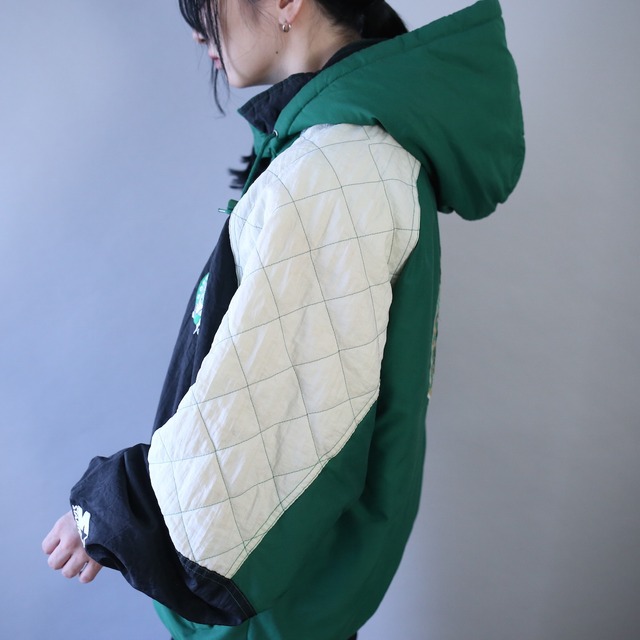 "STARTER × NBA" boston celtics 3-tone loose silhouette nylon blouson