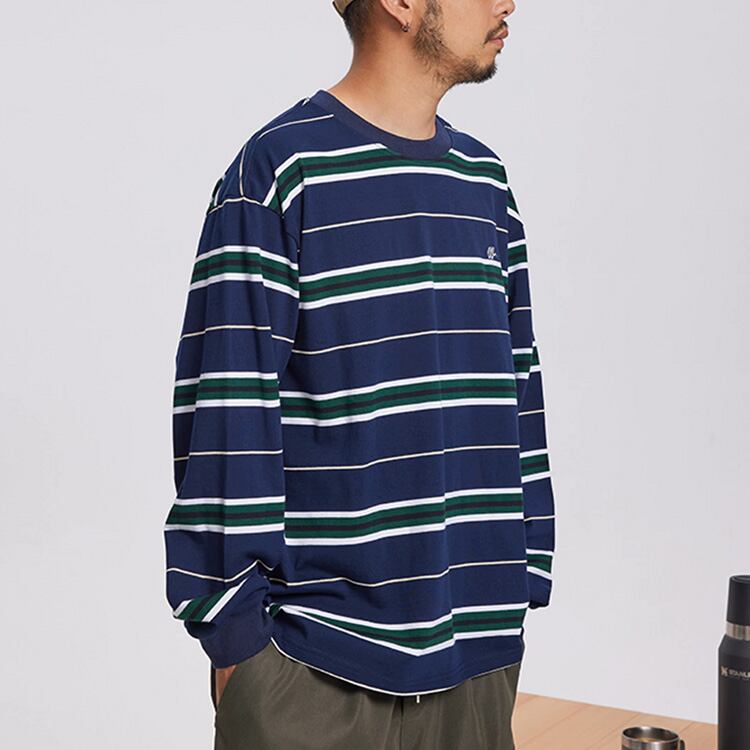 ★RETRO STRIPED BOTTLING SHIRT TOP　　　A0710