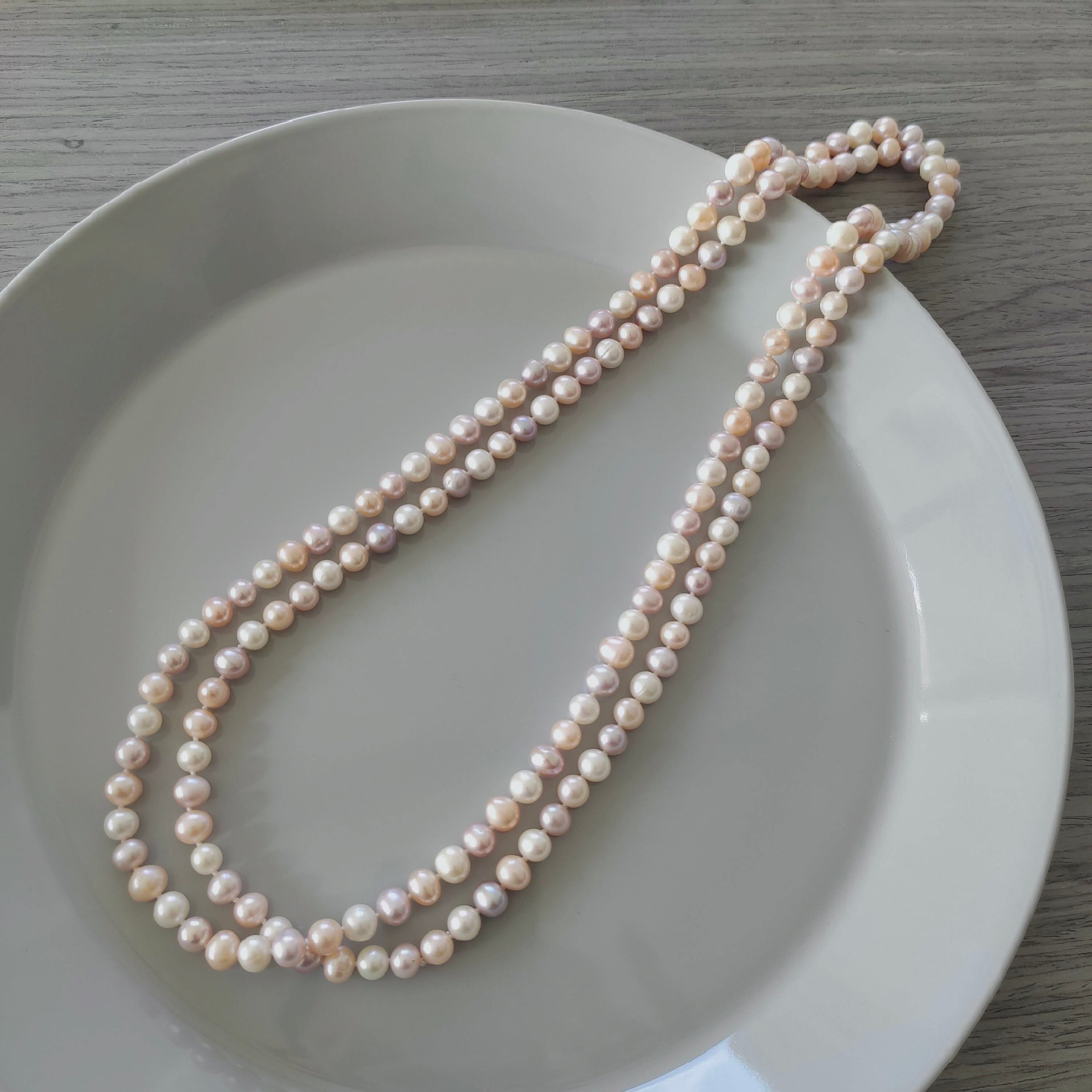 マルチカラーパールロングネックレス | 5106 jewellery