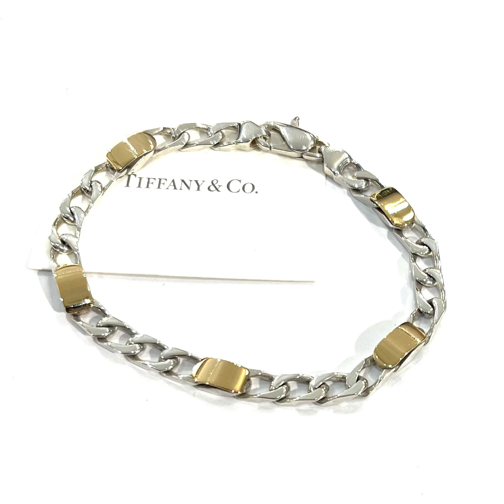 艶感。18K 【TIFFANY&CO.】2592 コンビカラーブレスレット シルバー925