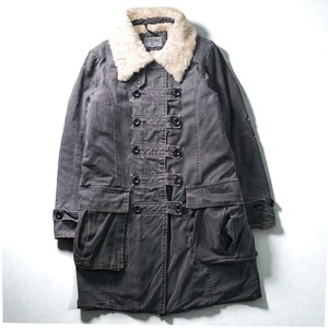 Vintage boa collar Napoléon military coat