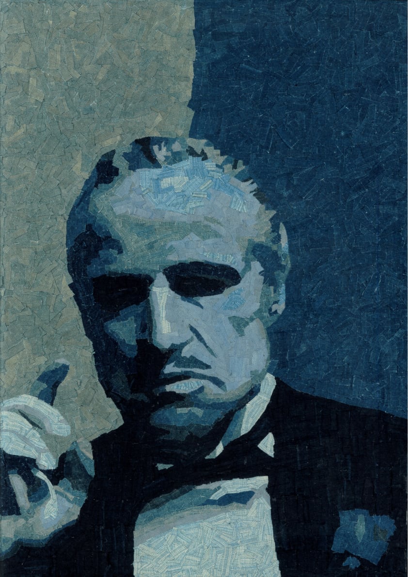 The Godfather's Shadow – Textile Art Reproduction (NFT Certified