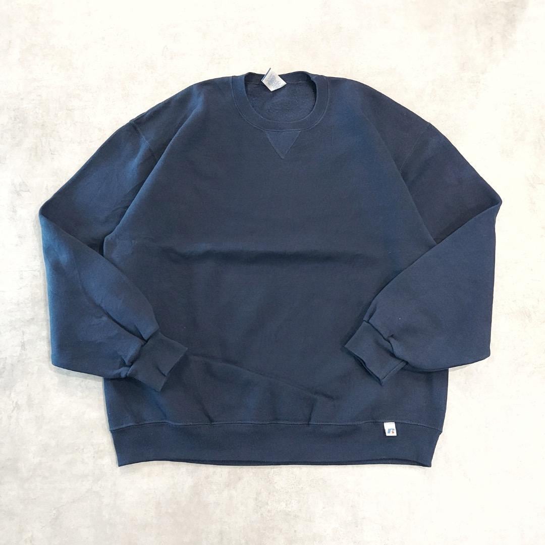 ラッセルアスレチック スウェット 古着 無地 M 紺 ネイビー 16850