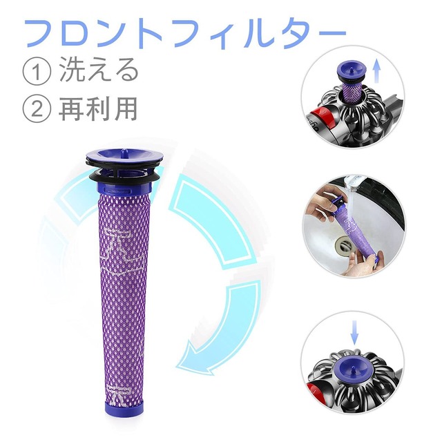 Ehomtikk ダイソン V6バッテリー互換品4000mAh ダイソンバッテリーDC59 DC74 DC72 DC62 DC61 DC58 SV07 SV09 HH08対応 ダイソン掃除機バッテリー互換 ダイソンバッテリー V6 4000mAh 21.6V DC62【フィルター付き】