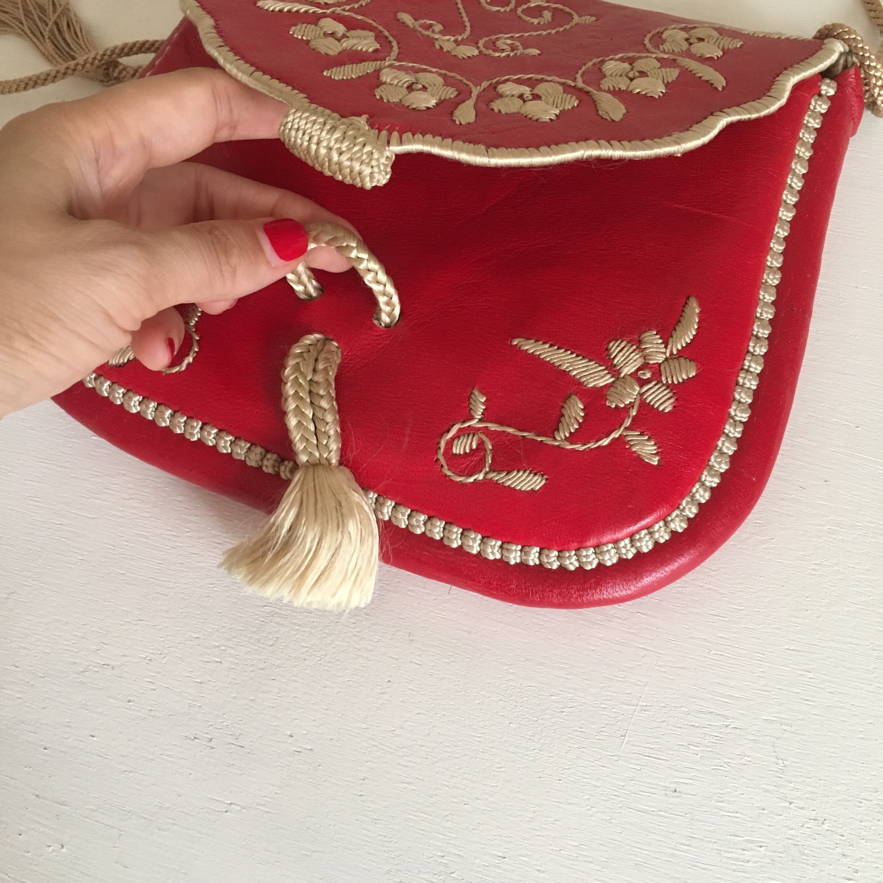 ベルベル刺繍のバッグ マチ無し | モロッコの暮らしと手しごと