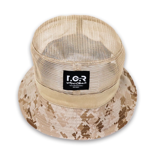 TCR MESH BUCKET HAT - BEIGE/DESERT CAMO