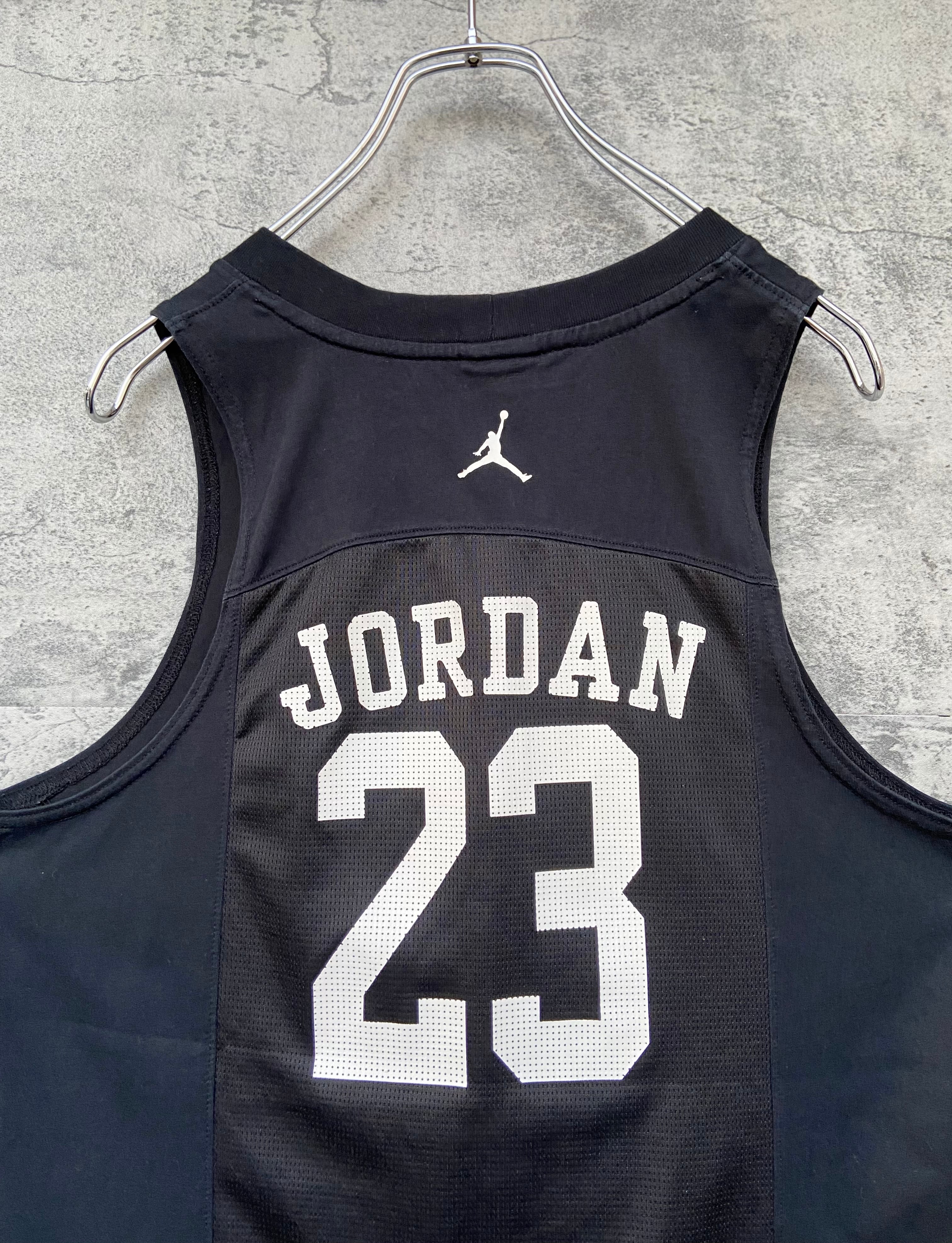 JORDAN23 エアージョーダン NBA 黒 スウェットベスト ゲームシャツ