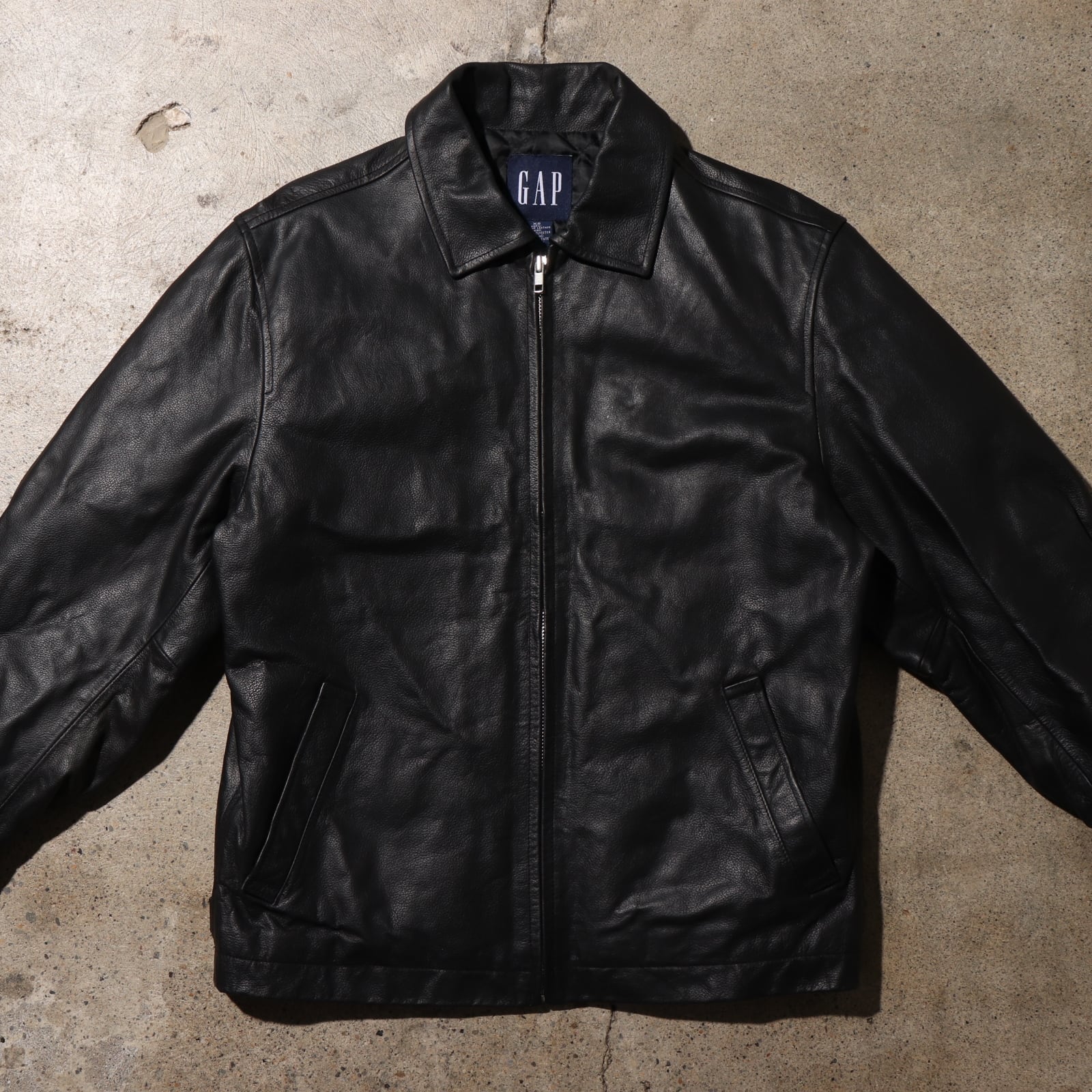 美品 XS OLD GAP 90s レザージャケット オールドギャップ 黒 本革  