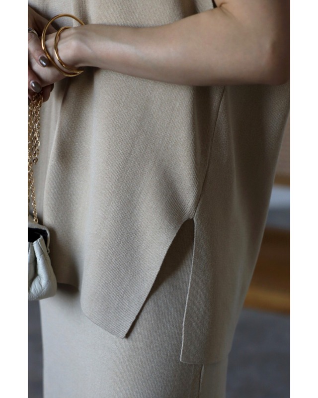 リネンタッチVネックニットベスト