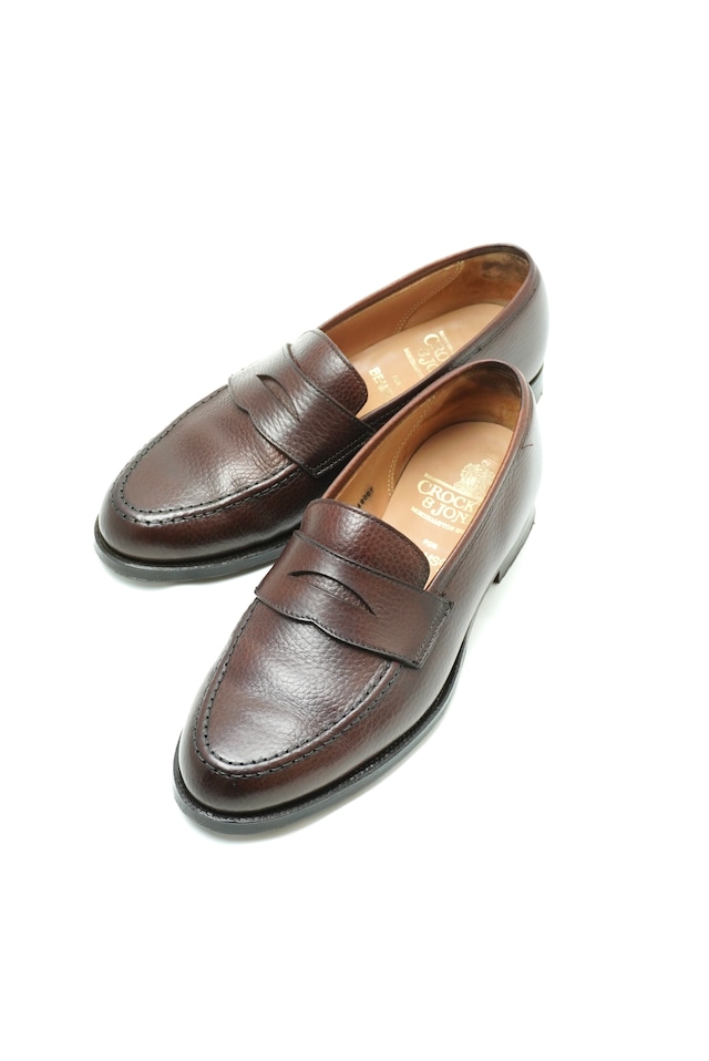 【CROCKETT&JONES】MAINE Coin loafer Brown 5 E (Second Hand)