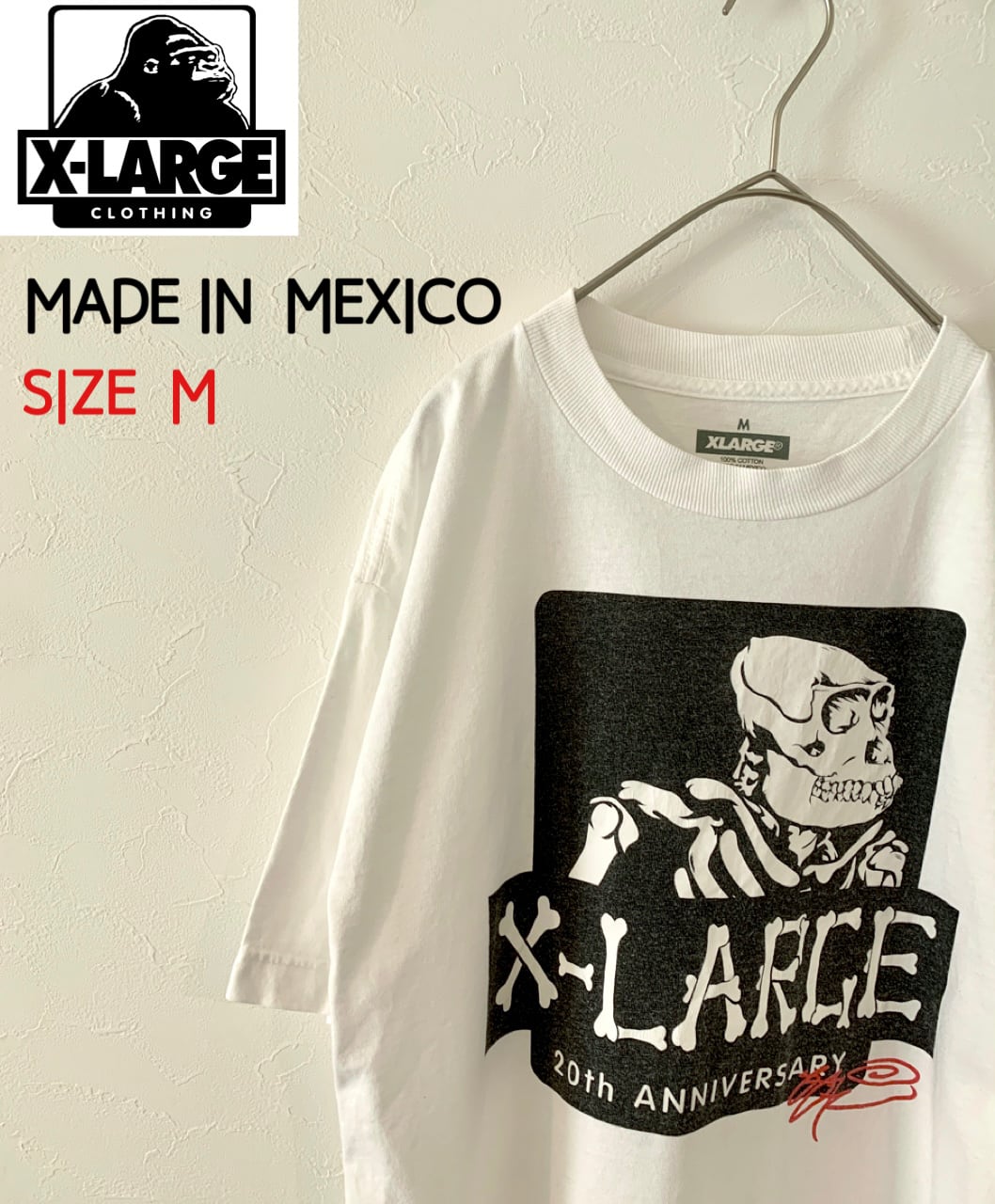 XLARGE】 エクストララージ tシャツ 白tシャツ MADE IN MEXICO 古着屋手ぶらがbest