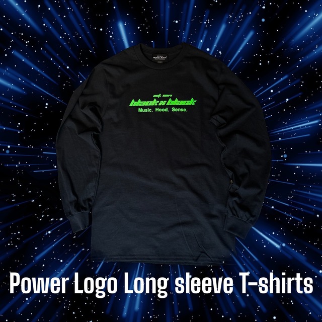 Power Logo Long sleeve T-shirts（Black）