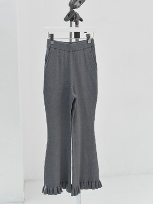 frill knit pants（heather gray）